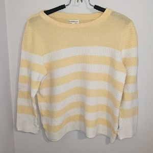 Textured cotton striped sweater